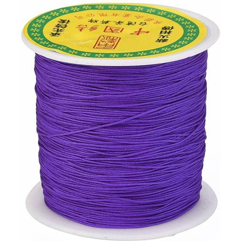 Fil de Nylon Tressé pour la Création de Bijoux, Violet Foncé, 0,5 mm, 150 verges — Chaînes, fils et cordons