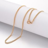 Ion Plating 304 Stainless Steel Curb Chain Necklace with Lobster Clasp — Pendant Necklace