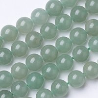 Brins de Perles d'Aventurine Verte Naturelle, Ronde, 8mm, 15 pouces — Perles à bijoux