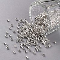 Perles de Verre Teintées Grade A 11/0, Rondes, Argent, 5300pcs/50g