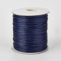 Corde en polyester cirée coréenne écologique, bleu nuit, 1 mm — Chaînes, fils et cordons