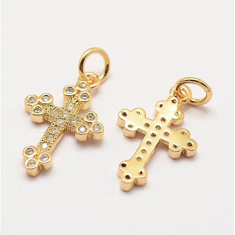 Pendentifs en zircon cubique AAA micro pavé en laiton — Breloques et pendentifs