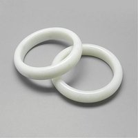 Natural White Jade Bangles 2-1/4 to 2-1/2 Inch Inner Diameter — Bracelet Women