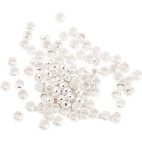 Perles à écraser en laiton, plaquées argent, 2.5mm de diamètre, 450-500pcs