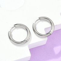 Huggie Hoop Earrings in Tarnish Resistant Stainless Steel — Hoop Earrings
