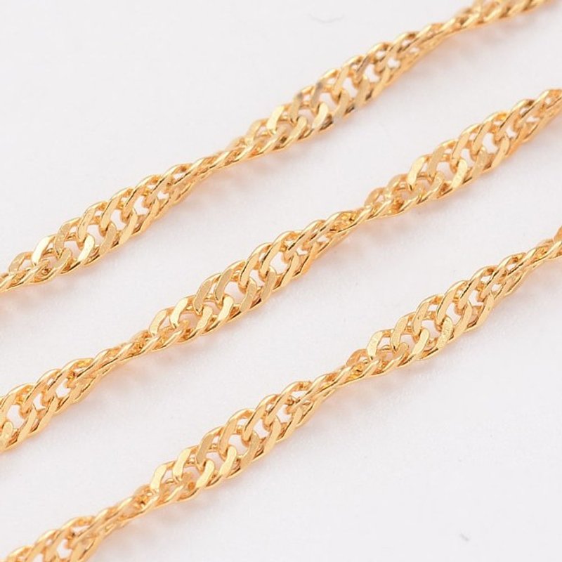 Ion Plating 304 Stainless Steel Water Wave Chains with Spool