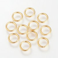 Anneaux Brisés Ouverts en Acier Inoxydable 304, Dorés, 8x1.2mm — Accessoires pour bijoux