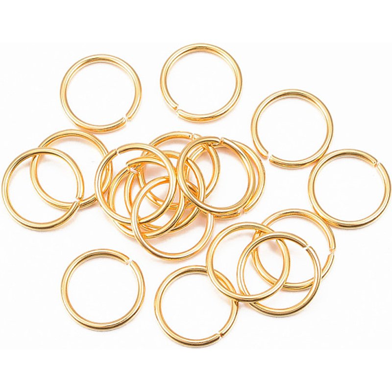 Anneaux Brisés Ouverts en Acier Inoxydable 304, Dorés, 18 Gauge, 12mm — Accessoires pour bijoux