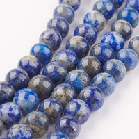 Natural Lapis Lazuli Beads Strands, Round, 8mm, 15 inch