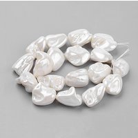 Brins de perles en coquillage, Nuggets, WhiteSmoke, 15,7 pouces — Perles à bijoux