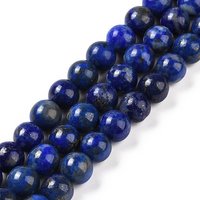 Fils de perles de lapis-lazuli naturel, rond, 6 mm, 15 pouces — Perles à bijoux