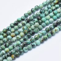 Natural African Turquoise Beads Strands, Round 4mm, 87pcs/strand — Jewelry Beads