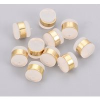 Écrous d'oreilles en laiton avec caoutchouc, sans nickel, plaqué or 18K — Accessoires pour bijoux