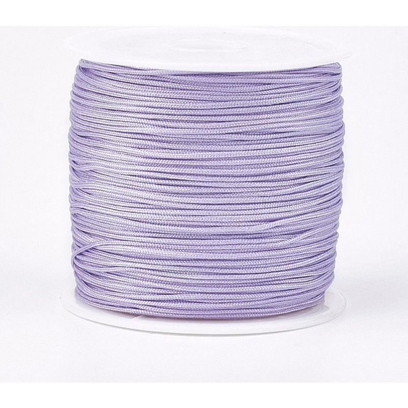 Nylon Jewelry Cord for Custom Woven Jewelry Making, Lilac, 0.8mm — Chains, Wire & Cord