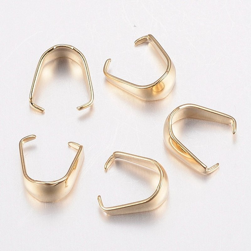 Bails Snap en Acier Inoxydable 304, Doré, 8x7.5x4mm — Accessoires pour bijoux