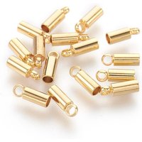 Embouts de Cordon en Acier Inoxydable 304 avec Fini Plaqué Or 18K — Accessoires pour bijoux