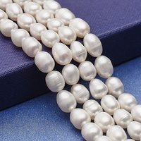 Natural Cultured Freshwater Pearl Beads Strands, White, 7-10mm