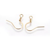 304 Stainless Steel French Earring Hooks with Horizontal Loop — Jewelry Findings