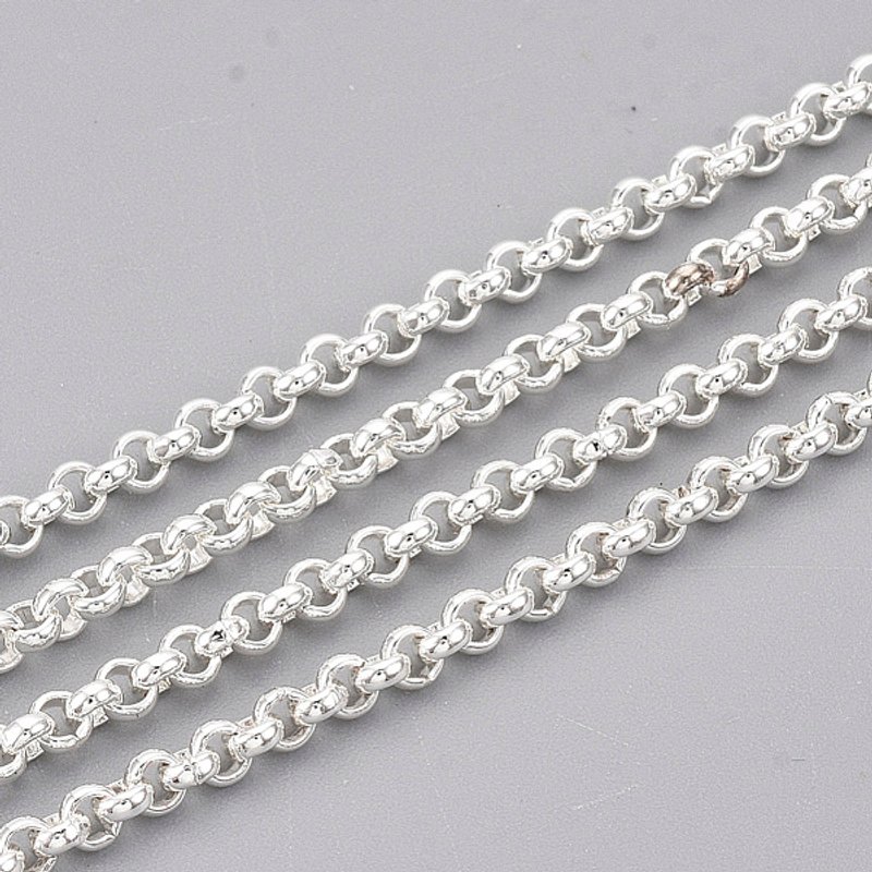 304 Stainless Steel Rolo Belcher Chain with Spool, 32.8 Feet — Chains, Wire & Cord