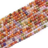 Cubic Zirconia Beads Strands, Faceted Round, Mixed Colors, 2mm — Jewelry Beads