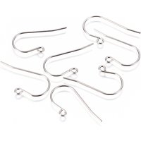 304 Stainless Steel Earring Hooks with Horizontal Loop — Jewelry Findings
