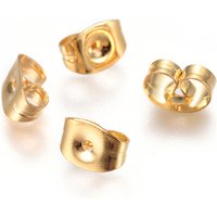 Bouchons d'oreilles en acier inoxydable 304, plaqués or 18K — Accessoires pour bijoux