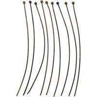 Épingles à tête ronde en laiton, sans nickel, bronze antique, 70mm — Accessoires pour bijoux