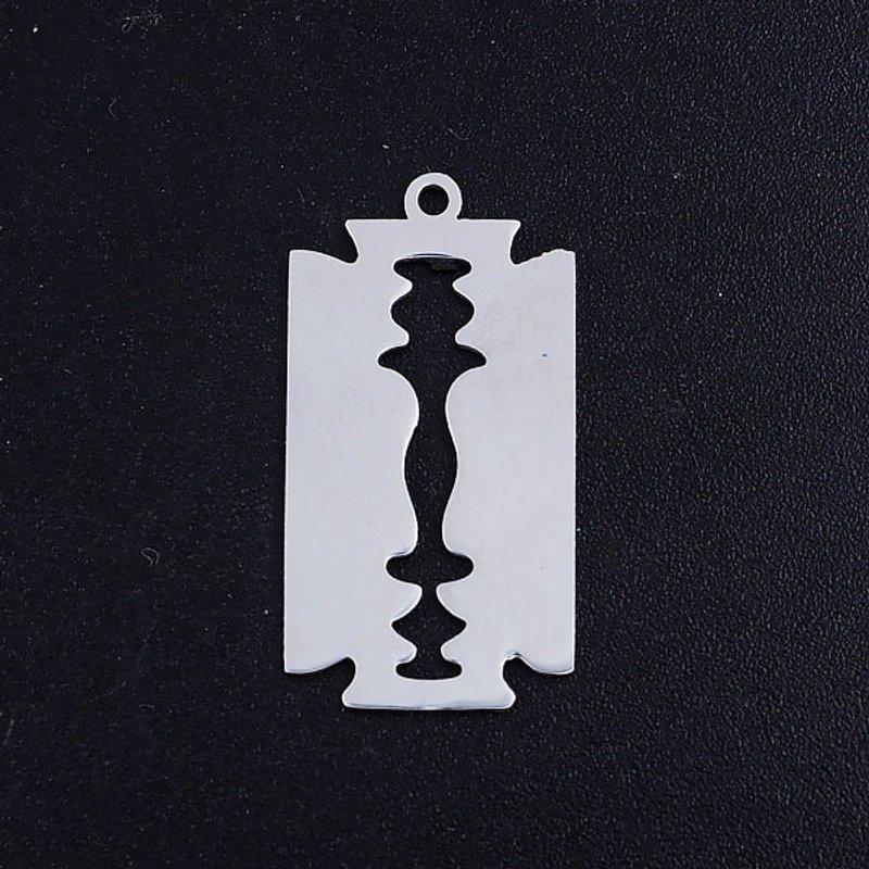 201 Stainless Steel Blade Shape Pendants, Tarnish Resistant — Charms & Pendants