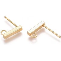 Trouvailles de Boucles d'Oreilles Rectangulaires en Acier Inoxydable 304 avec Boucle — Accessoires pour bijoux