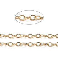 Brass Cable Chains, Soldered, 18K Gold Plated, 16.4 Feet — Chains, Wire & Cord