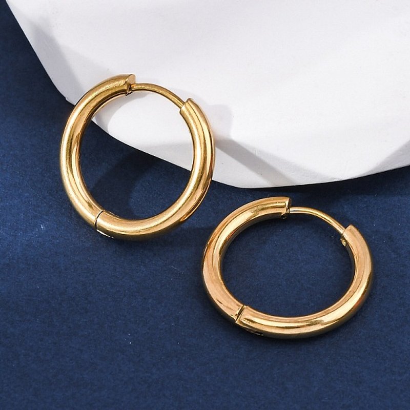 Ion Plating 304 Stainless Steel Huggie Hoop Earrings — Hoop Earrings