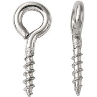 304 Stainless Steel Screw Eye Pin Peg Bails for Half Drilled Beads