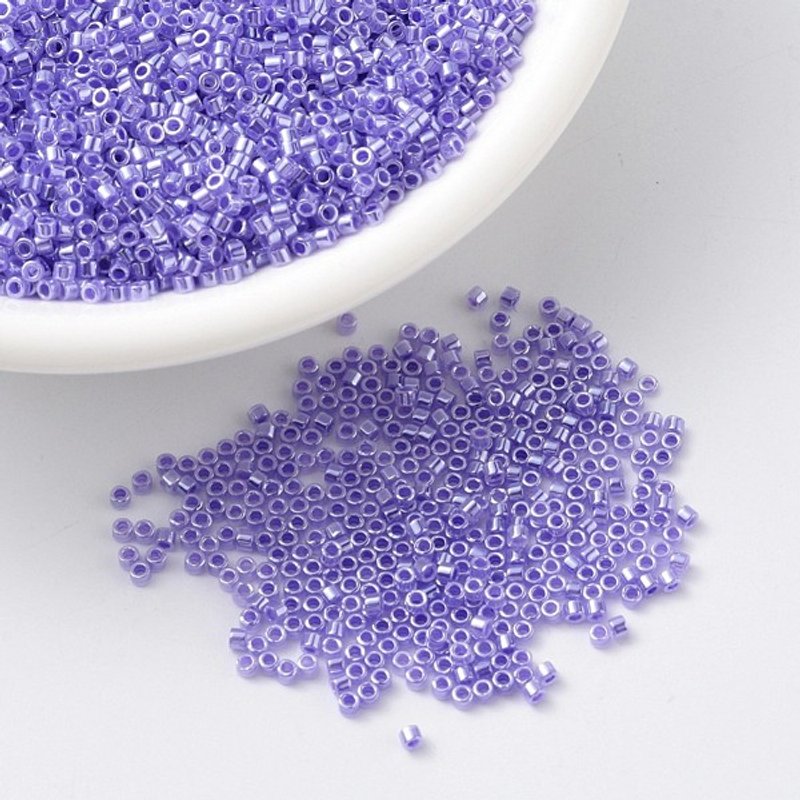 Perles Miyuki Delica, Cylindre, Perles de Verre Japonaises, Purple Ceylon — Perles à bijoux