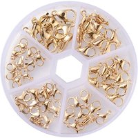 304 Stainless Steel Lobster Claw Clasps, Golden, 60pcs