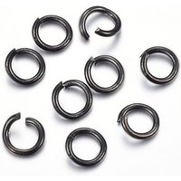 Anneaux Brisés Ouverts en Acier Inoxydable 304, Noir Électrophorèse, 18 Gauge — Accessoires pour bijoux