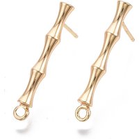 Trouvailles de boucles d'oreilles en laiton avec boucle, sans nickel, plaqué or 18K — Accessoires pour bijoux