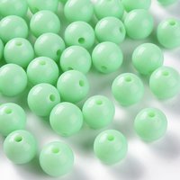 Perles Acryliques Opaques Rondes en Aquamarine, 12x11mm, 566pcs — Perles à bijoux