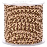 Corde en Polycoton 4-Fil avec Fil Doré pour Projets de Macramé, 21,8 Yards — Chaînes, fils et cordons