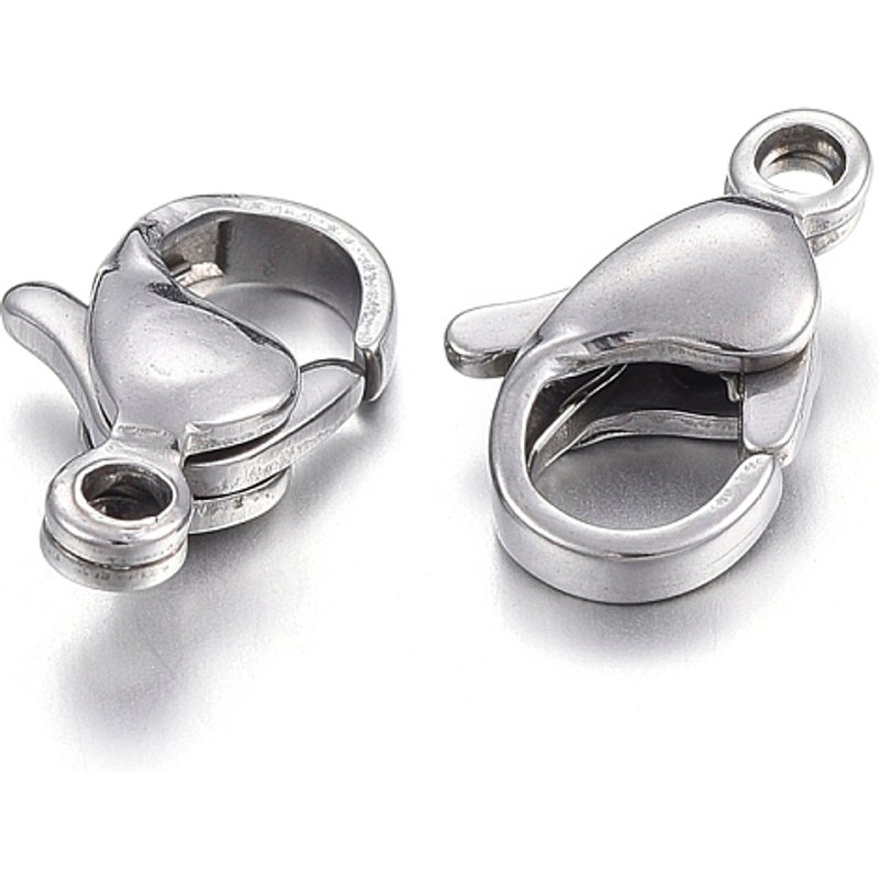 Attaches de homard en acier inoxydable 304, 12x7.5mm — Accessoires pour bijoux