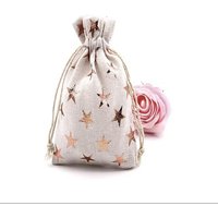 Sacs en Tissu en Coton Thème de Noël avec Cordon — Rangement et présentation