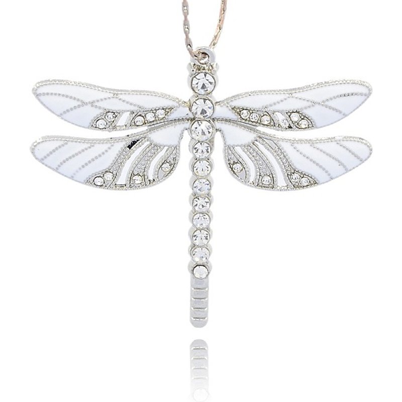 Pendentif en alliage émaillé en forme de libellule avec strass — Breloques et pendentifs