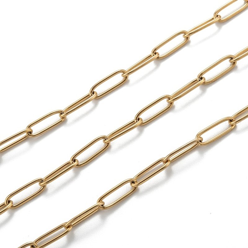 PVD Vacuum Plating 304 Stainless Steel Paperclip Chains, 32.8 Feet — Chains, Wire & Cord