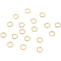 Anneaux ouverts en laiton, plaqués or 18K, 21 gauge, 5x0.7mm — Accessoires pour bijoux