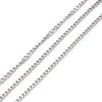 304 Stainless Steel Curb Chains with Spool, Soldered, 10.93 Yards