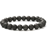 Bracelet Élastique en Perles de Shungite Naturel Mat pour Hommes et Femmes — Bracelet Femme