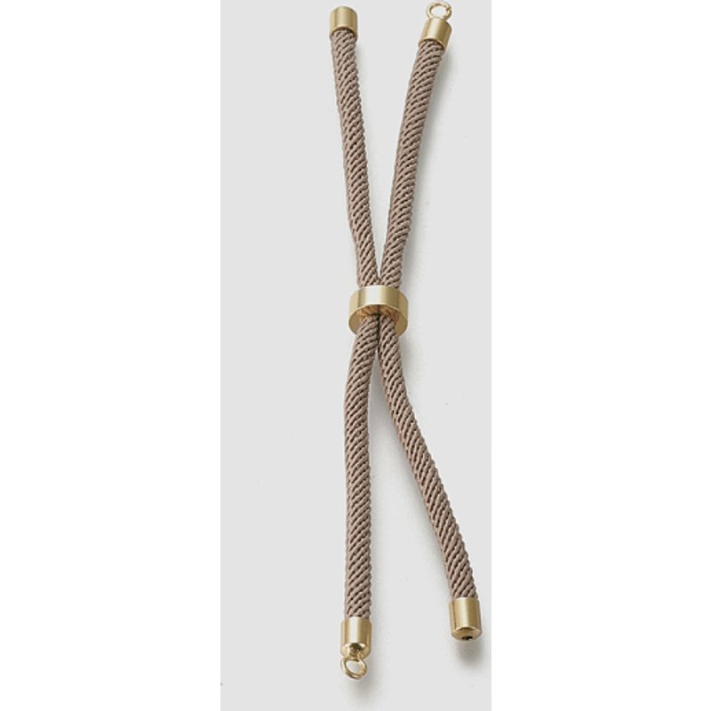 Bracelet à Glissière en Corde Nylon Tressée avec Trouvailles en Laiton — Outils de création de bijoux