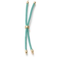 Nylon Twisted Cord Slider Bracelet Making with Brass Findings