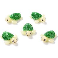 Opaque Resin Cabochon, Marine Animal Series, Tortoise, Yellow