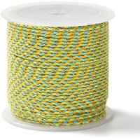 4-Ply Polycotton Cord with Gold Wire for Macrame Crafts, 21.8 Yards
