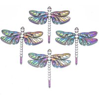 Pendentif Grand Libellule Rack Plating avec Rhinestone Cristal — Breloques et pendentifs